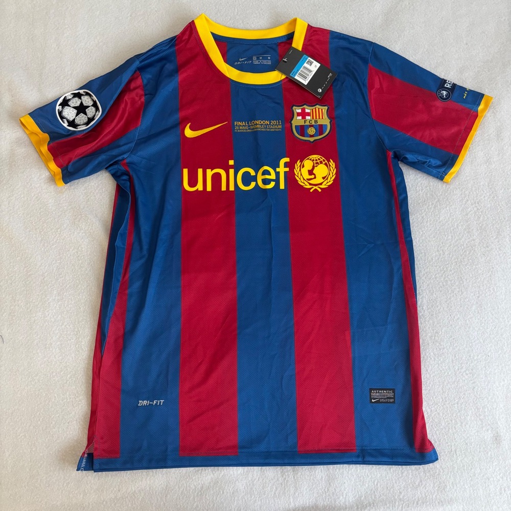Nike FC Barcelona 2011 UCL Final Messi 10 Jersey Blue Red CD4230-496 Mens M